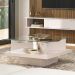 Mesa de Centro Quadrada Clear Off White
