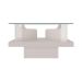 Mesa de Centro Quadrada Clear Off White