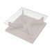 Mesa de Centro Quadrada Clear Off White