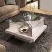 Mesa de Centro Quadrada Clear Off White