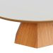 Mesa de Centro Redonda Belan 100% MDF Off White e Freijó