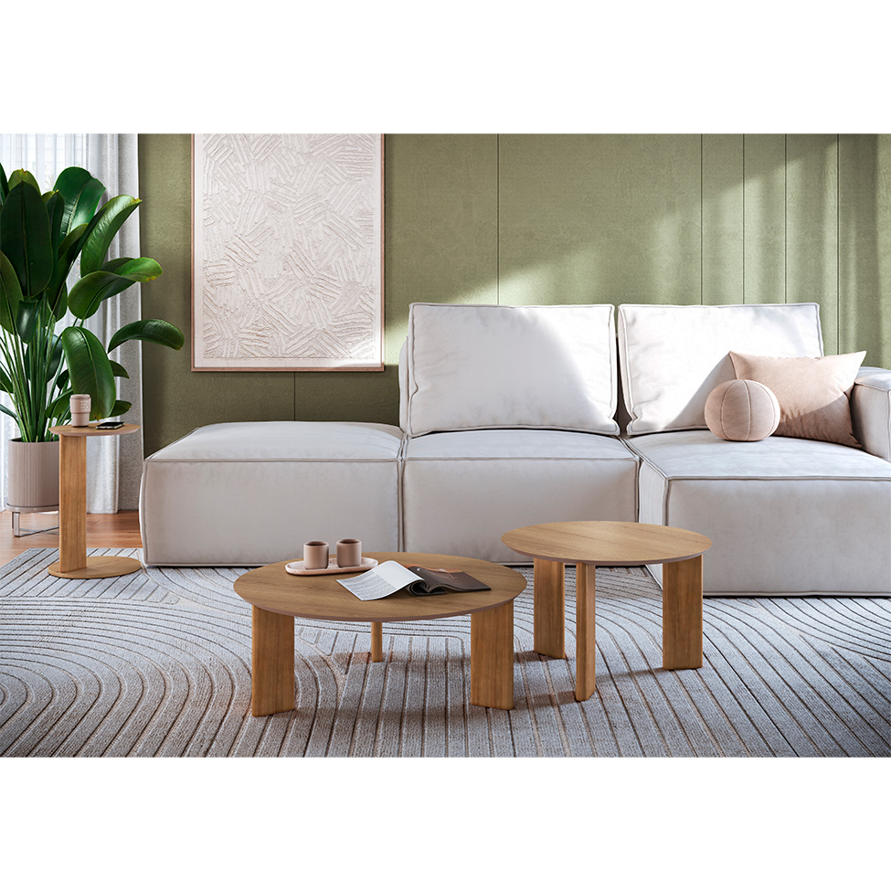 Mesa de Centro Redonda Complementos Hanover 80 cm