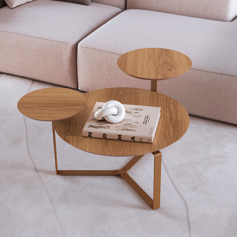 Mesa de Centro Redonda Complementos Hanover 83 cm