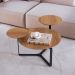 Mesa de Centro Redonda Complementos Hanover e Preta 83 cm