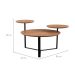 Mesa de Centro Redonda Complementos Hanover e Preta 83 cm