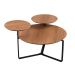 Mesa de Centro Redonda Complementos Hanover e Preta 83 cm