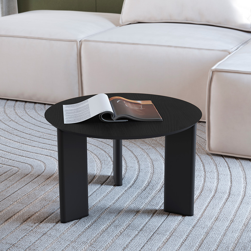 Mesa de Centro Redonda Complementos Nero 60 cm