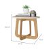 Mesa de Centro Redonda Jasmin Off white e Carvalho