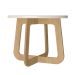 Mesa de Centro Redonda Jasmin Off white e Carvalho