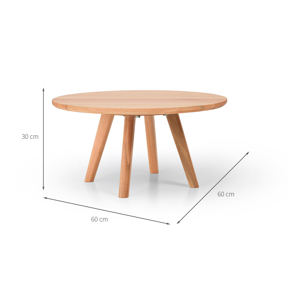 Mesa de Centro Redonda Sabrina Natural 30 cm