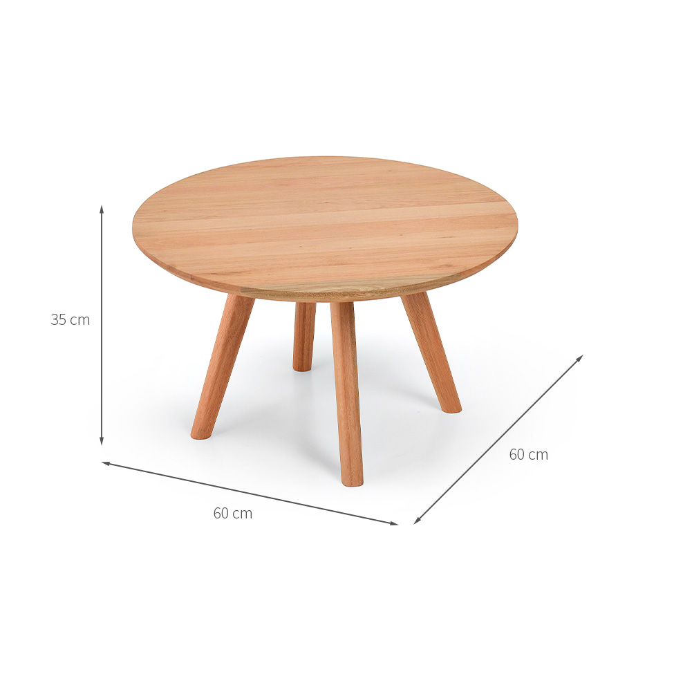 Mesa de Centro Redonda Sabrina Natural 35 cm