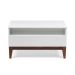Mesa de Centro Retangular Fresh 1 Gaveta Branca e Imbuia