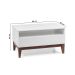 Mesa de Centro Retangular Fresh 1 Gaveta Branca e Imbuia