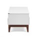 Mesa de Centro Retangular Fresh 1 Gaveta Branca e Imbuia