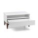 Mesa de Centro Retangular Fresh 1 Gaveta Branca e Imbuia