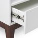 Mesa de Centro Retangular Fresh 1 Gaveta Branca e Imbuia