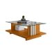 Mesa de Centro Retangular Frizz Cinamomo e Off White