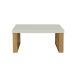Mesa de Centro Retangular Lanes 100% MDF Off White e Freijó 67 cm