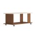 Mesa de Centro Retangular Mila Cinamomo e Off White