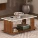 Mesa de Centro Retangular Mila Cinamomo e Off White