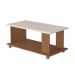 Mesa de Centro Retangular Mila Cinamomo e Off White