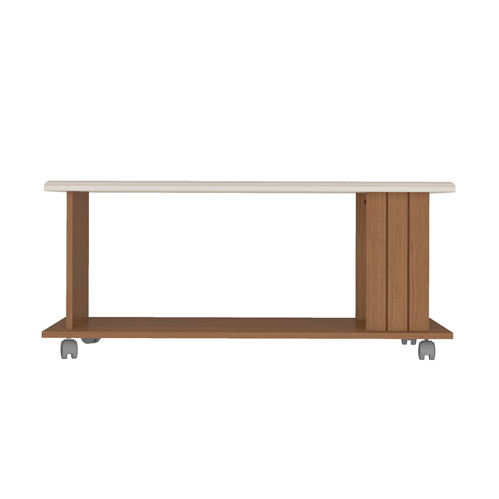 Mesa de Centro Retangular Mila Cinamomo e Off White