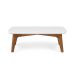 Mesa de Centro Retangular Moby Branca e Garapa