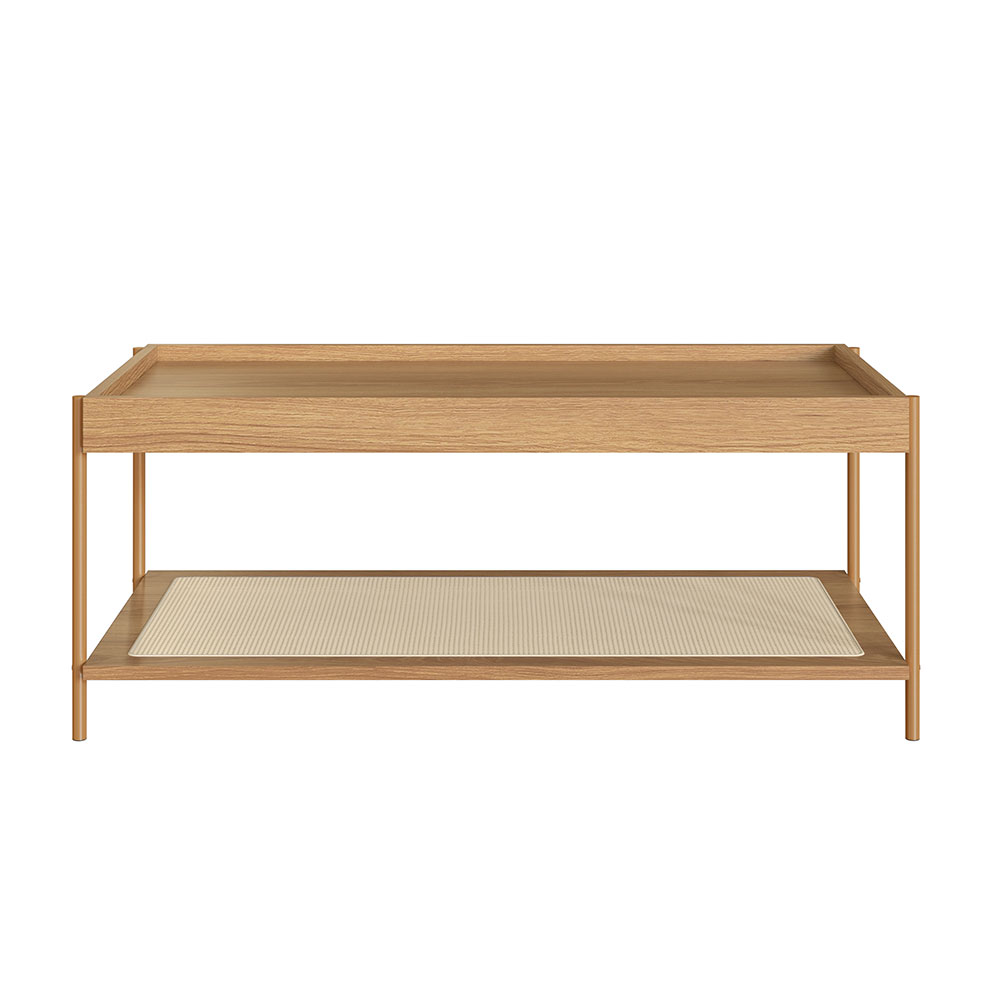 Mesa de Centro Retangular Oslo Hanover e Dourada