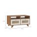 Mesa de Centro Retangular Trama 2 GV Cinamomo e Off White