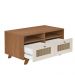 Mesa de Centro Retangular Trama 2 GV Cinamomo e Off White