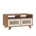 Mesa de Centro Retangular Trama 2 GV Cinamomo e Off White
