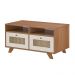 Mesa de Centro Retangular Trama 2 GV Cinamomo e Off White