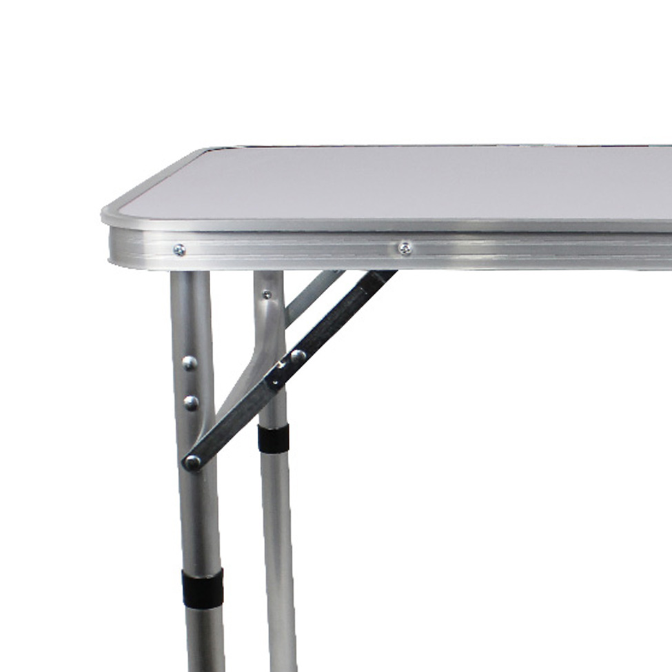 Mesa de Cozinha Dobrável Retangular com Tampo de MDF Line Branca e Cinza 60 cm