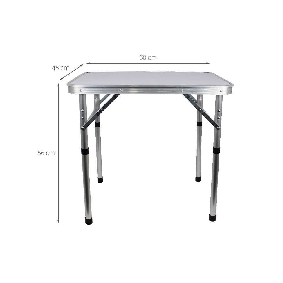 Mesa de Cozinha Dobrável Retangular com Tampo de MDF Line Branca e Cinza 60 cm