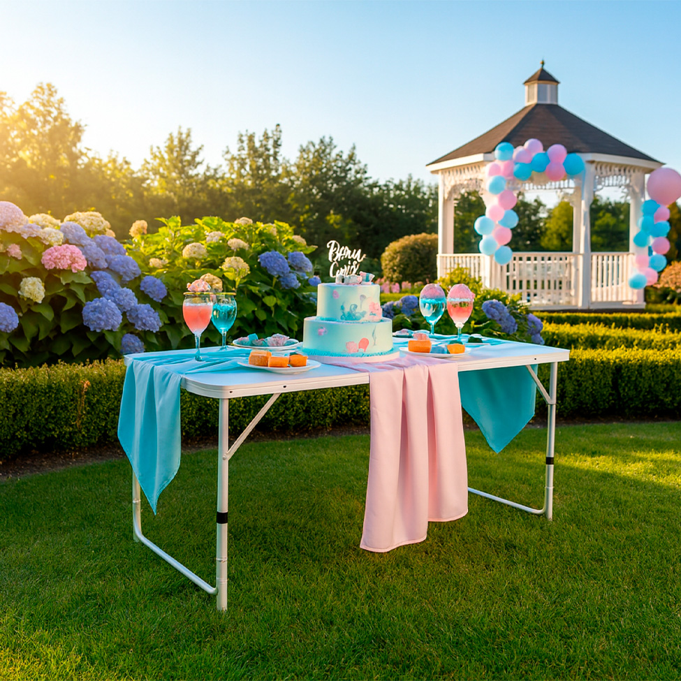 Mesa de Cozinha Dobrável Retangular com Tampo de MDF Liven Branca e Cinza 120 cm