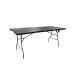 Mesa de Cozinha Dobrável Retangular com Tampo de Plástico Axis Preta e Cinza 180 cm