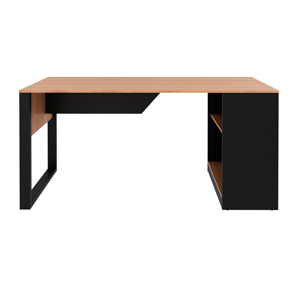 Mesa de Escritório Amelie Amêndoa e Preta