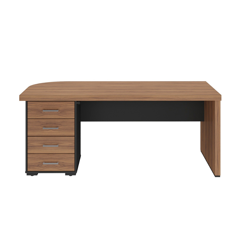 Mesa de Escritório Celestine 4 GV Nogal e Preta
