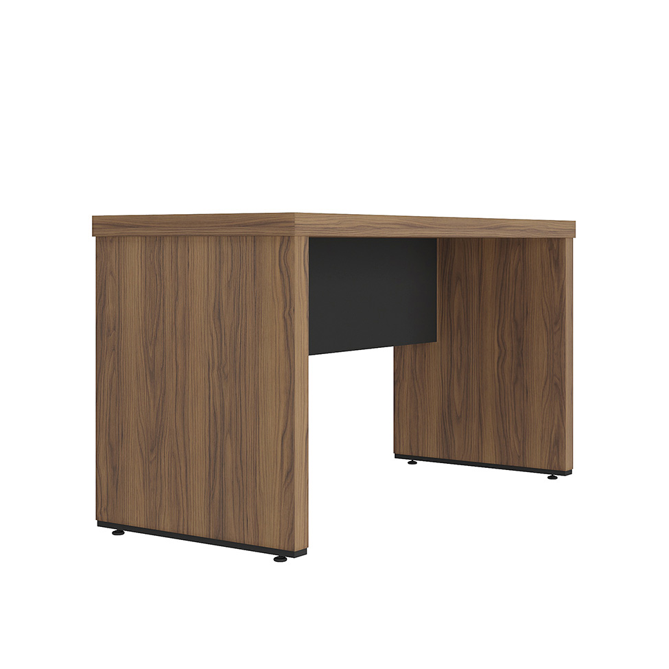 Mesa de Escritório Dante Nogal e Preta 136 cm
