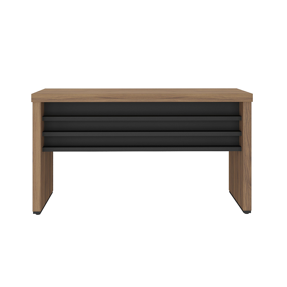 Mesa de Escritório Dante Nogal e Preta 136 cm
