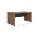 Mesa de Escritório Dante Nogal e Preta 150 cm