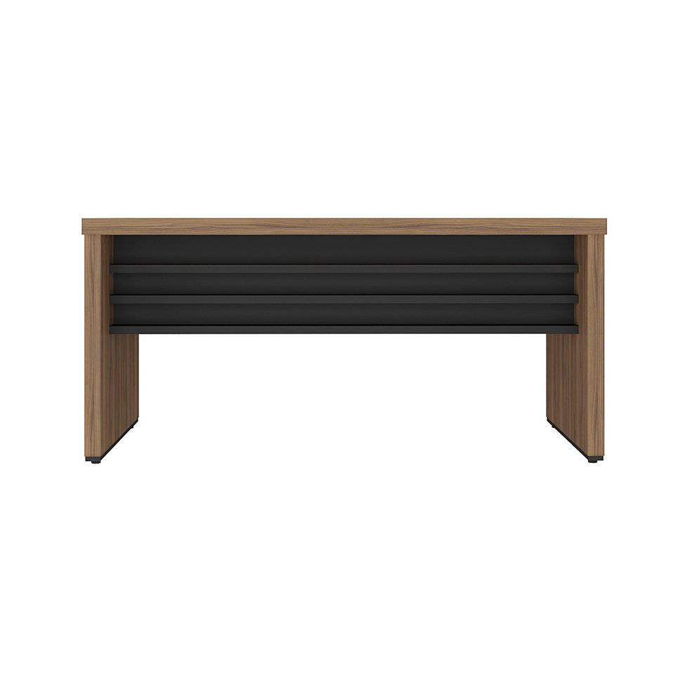 Mesa de Escritório Dante Nogal e Preta 150 cm