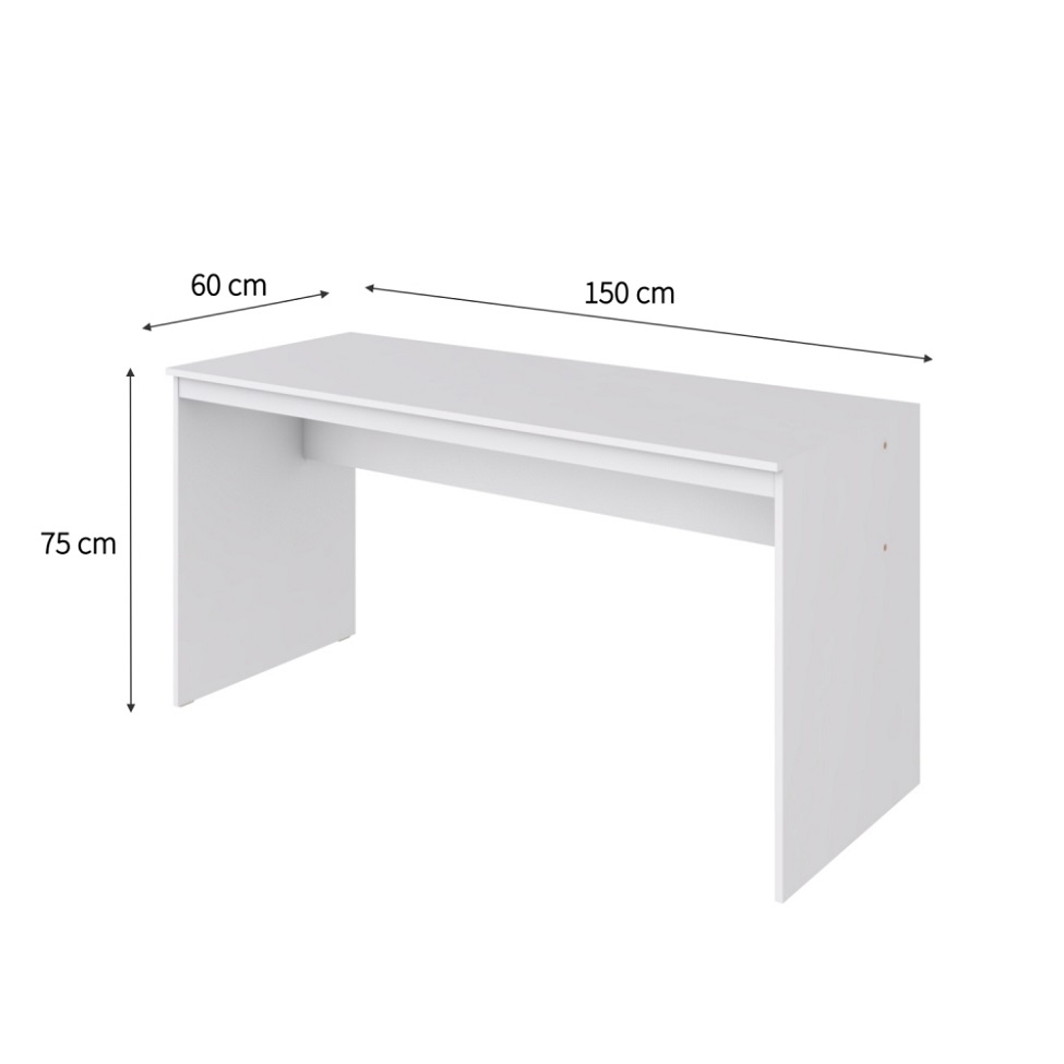 Mesa de Escritório Diretor Branca 150 cm