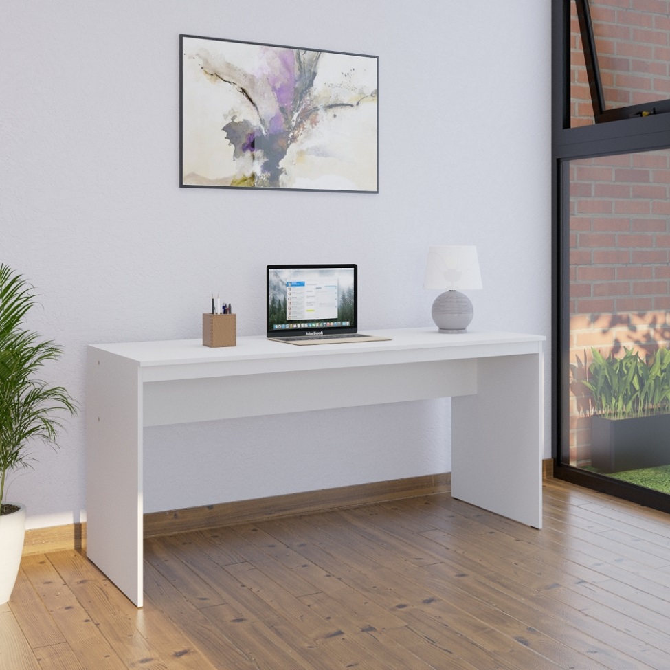 Mesa de Escritório Diretor Branca 160 cm