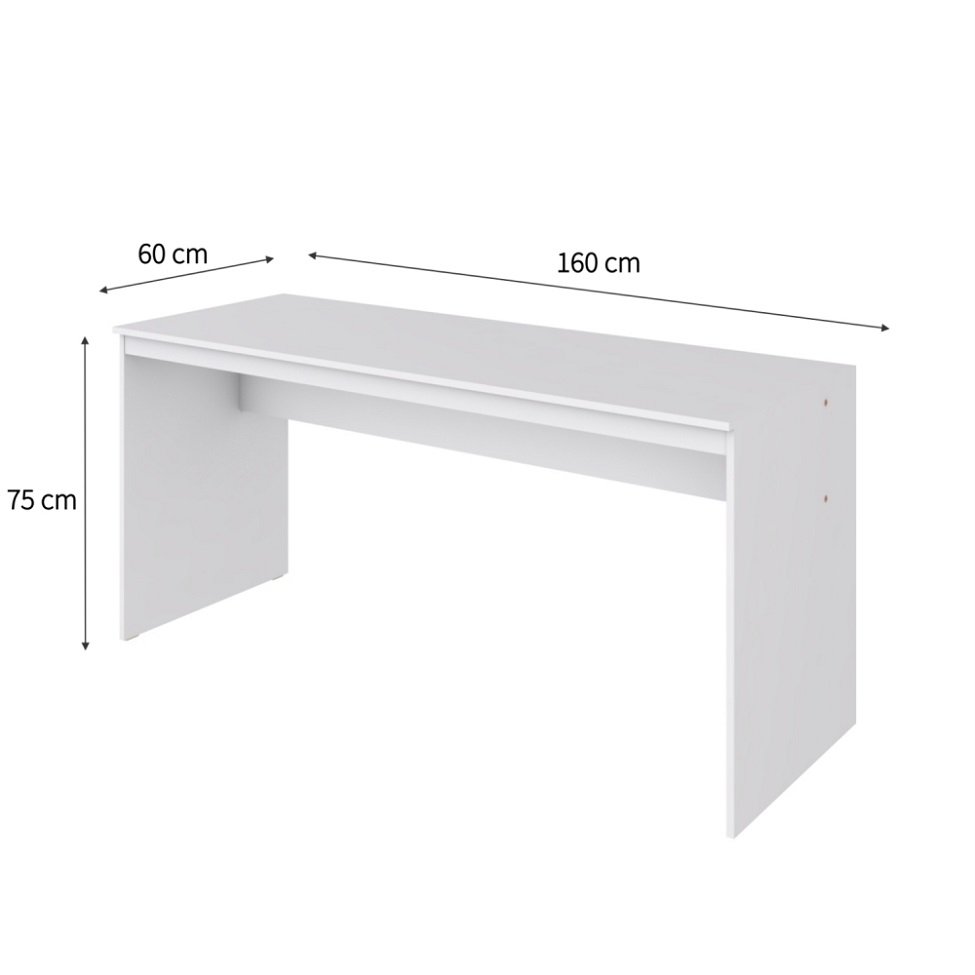 Mesa de Escritório Diretor Branca 160 cm