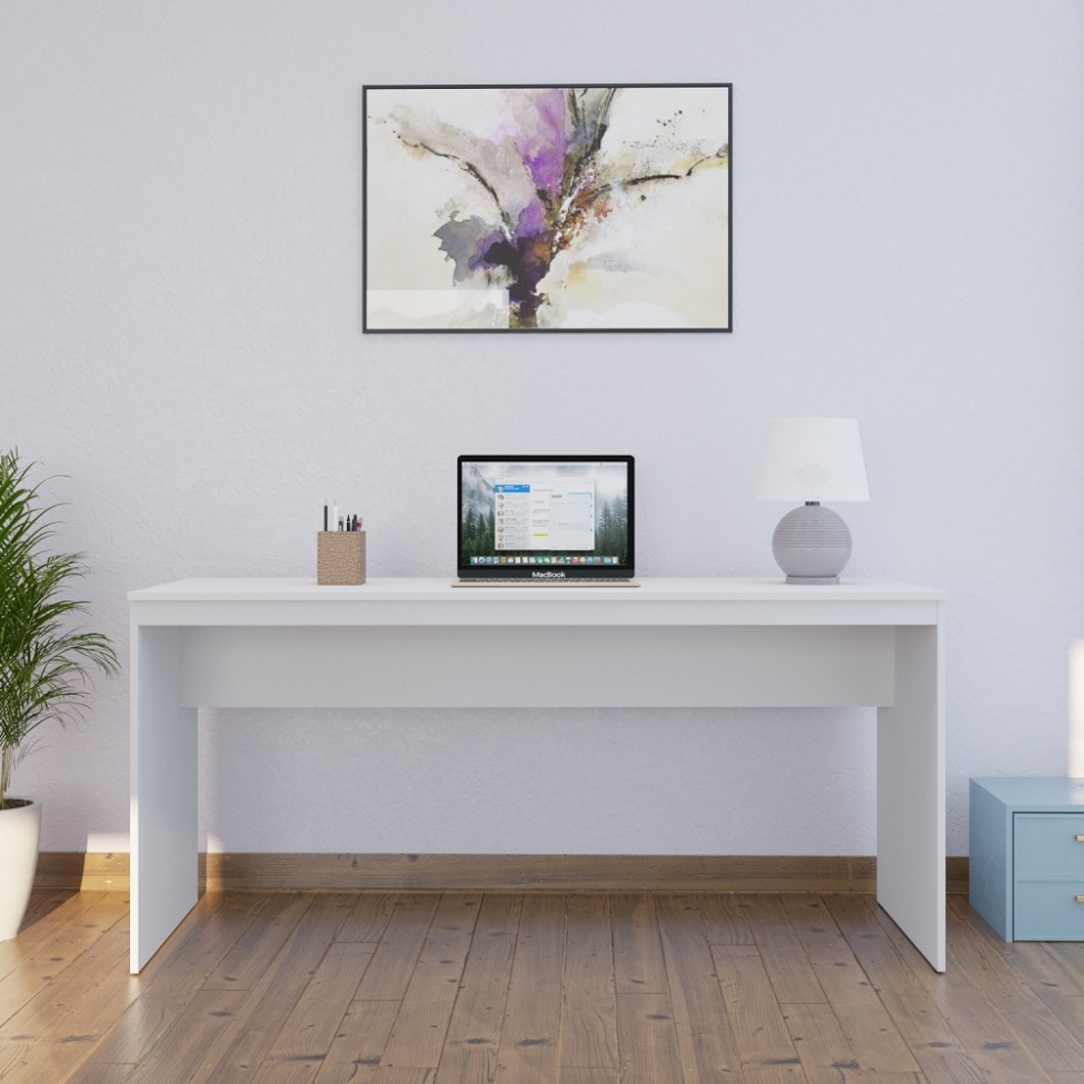 Mesa de Escritório Diretor Branca 160 cm