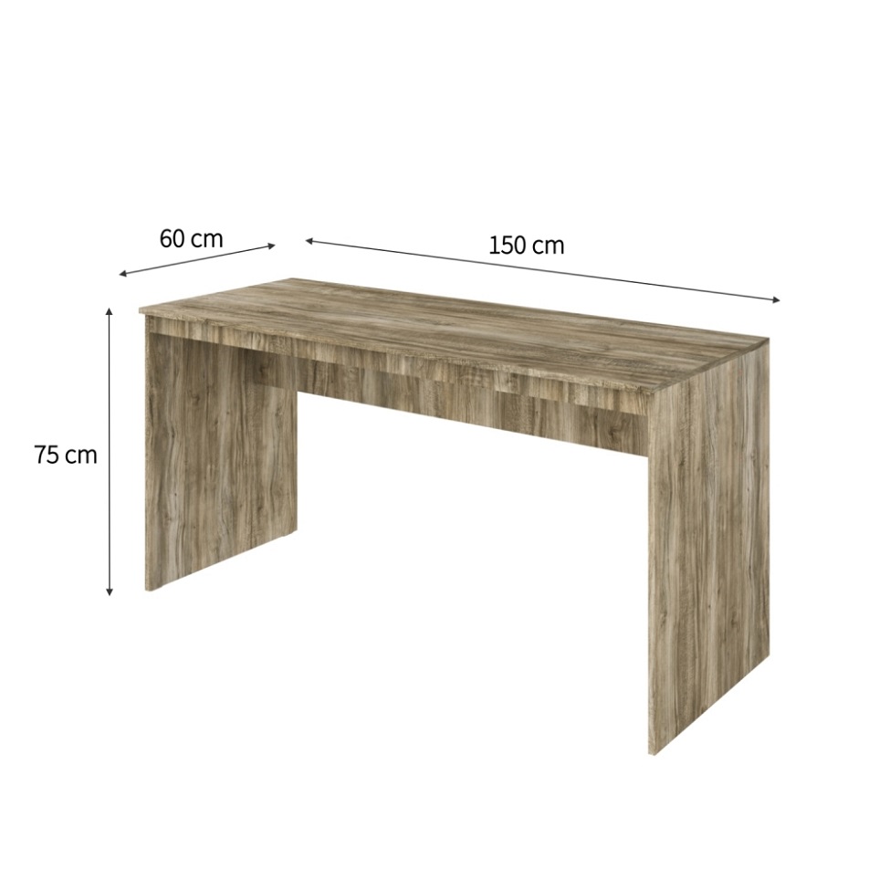 Mesa de Escritório Diretor Carvalho 150 cm