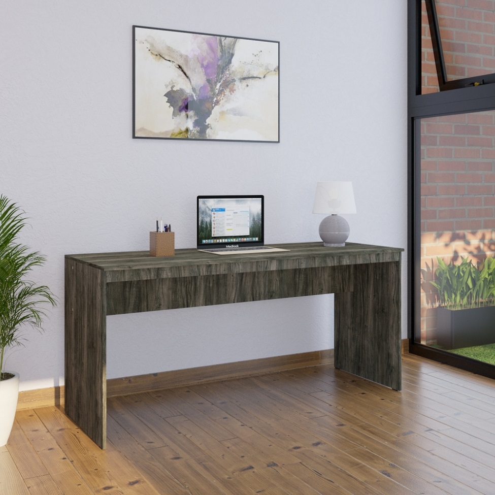 Mesa de Escritório Diretor Carvalho Dark 160 cm