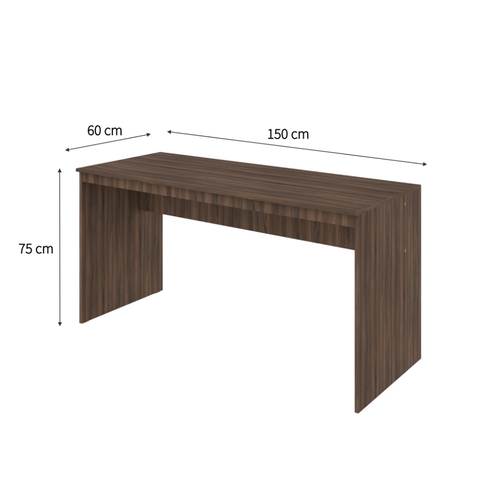 Mesa de Escritório Diretor Nogal 150 cm
