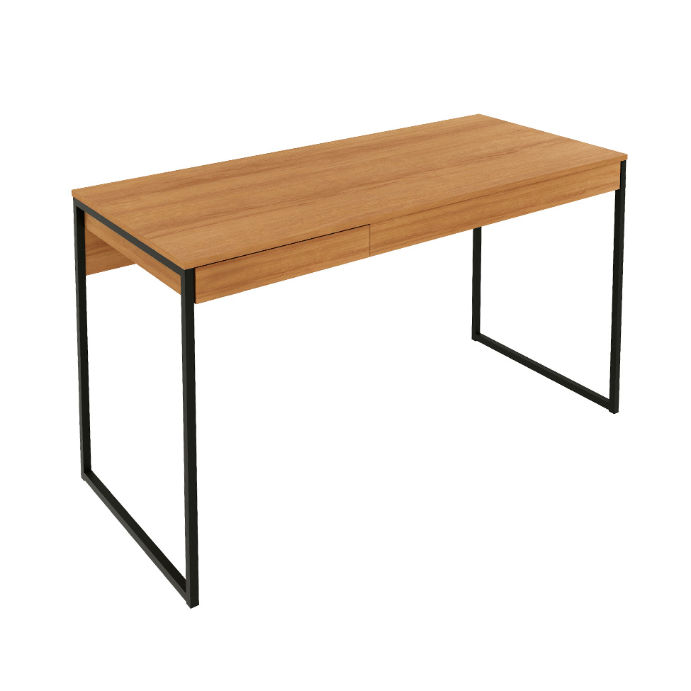 Mesa de Escritório Eleni 1 GV Amêndoa e Preta